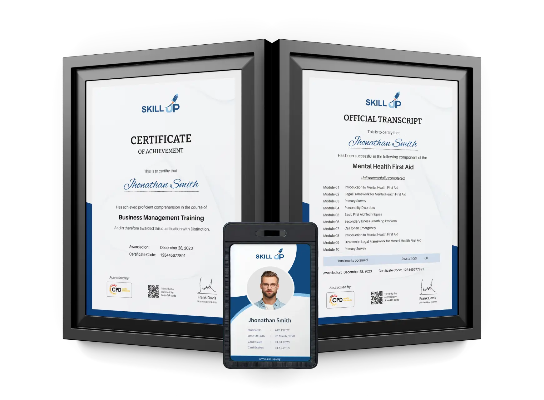 Certificate mockup skillup